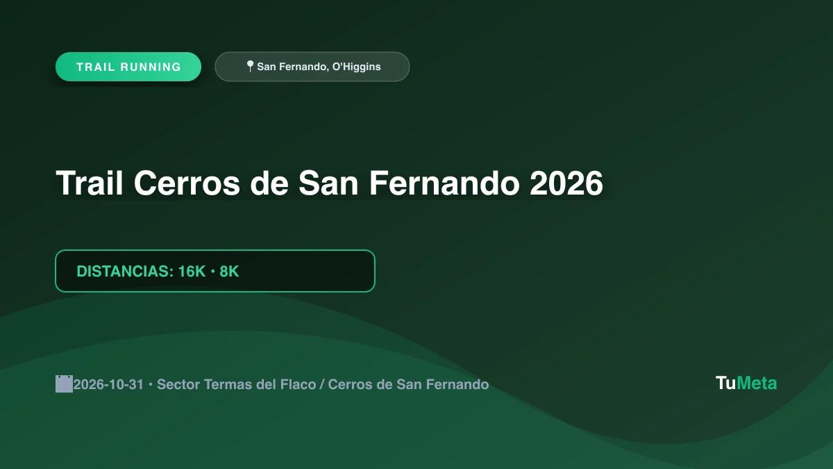 Imagen del evento Trail Cerros de San Fernando 2026