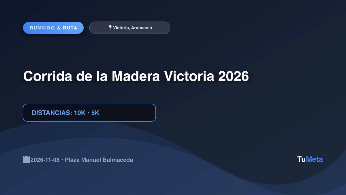 Imagen del evento Corrida de la Madera Victoria 2026