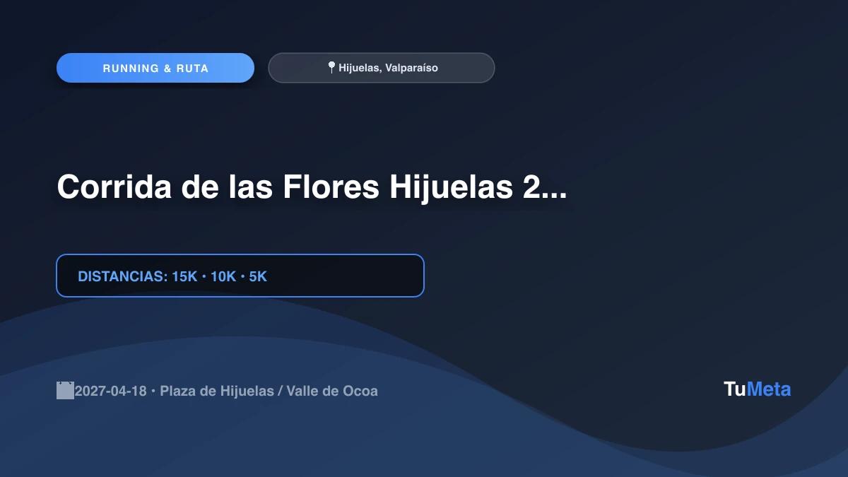 Imagen del evento Corrida de las Flores Hijuelas 2027