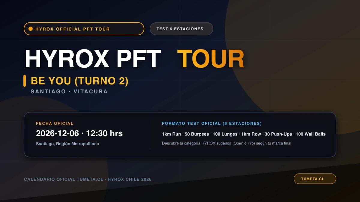 Imagen del evento HYROX PFT Tour Santiago · BE YOU (Turno 2)