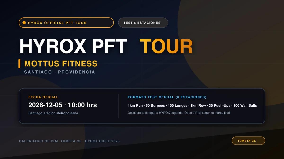 Imagen del evento HYROX PFT Tour Santiago · MOTTUS FITNESS