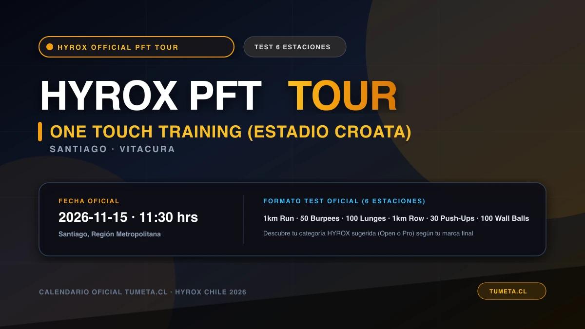 HYROX PFT Tour Santiago · ONE TOUCH TRAINING (Estadio Croata)