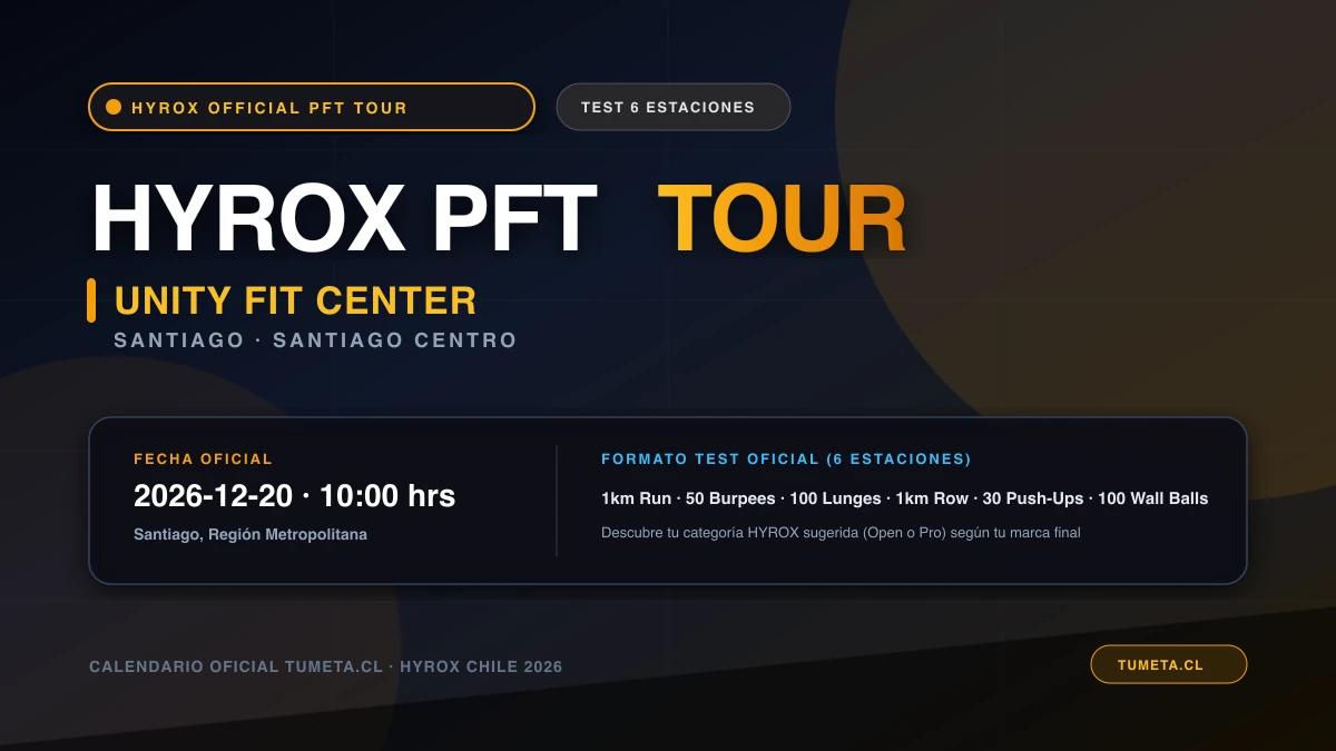 Imagen del evento HYROX PFT Tour Santiago · UNITY FIT CENTER