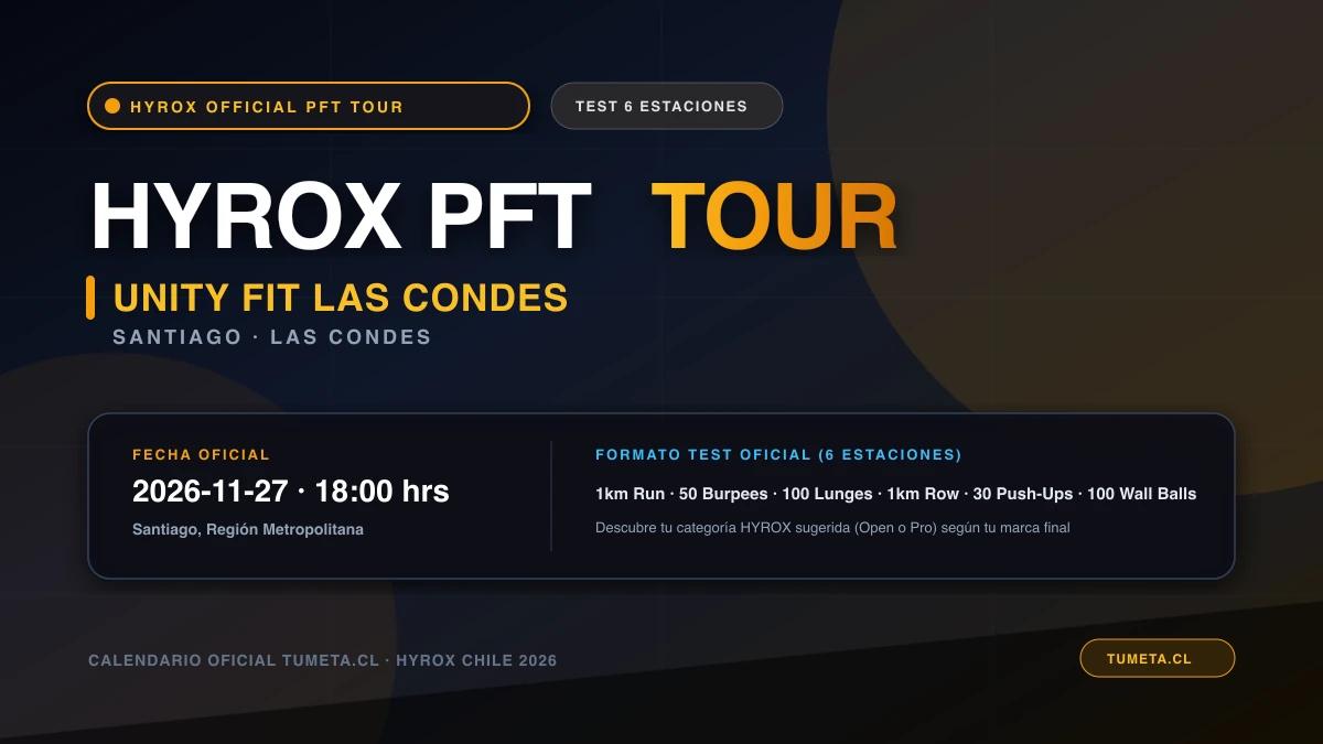 Imagen del evento HYROX PFT Tour Santiago · UNITY FIT LAS CONDES