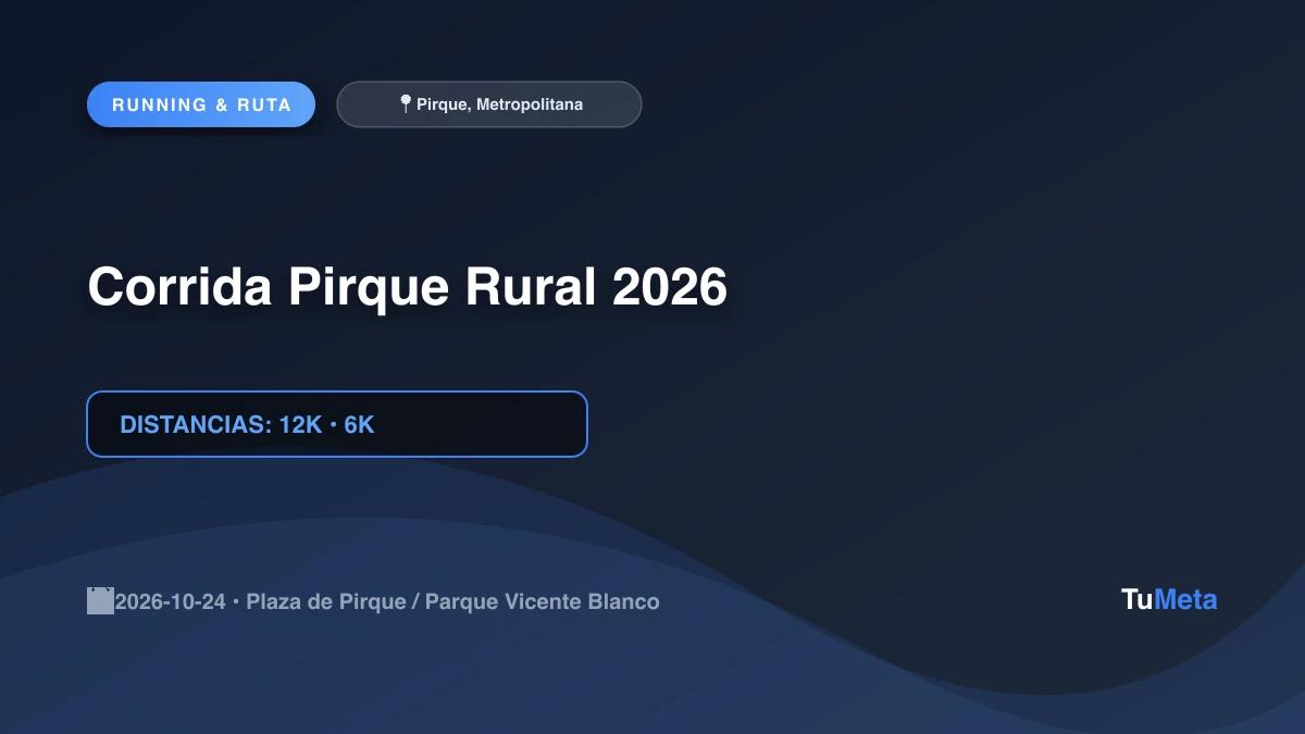Imagen del evento Corrida Pirque Rural 2026