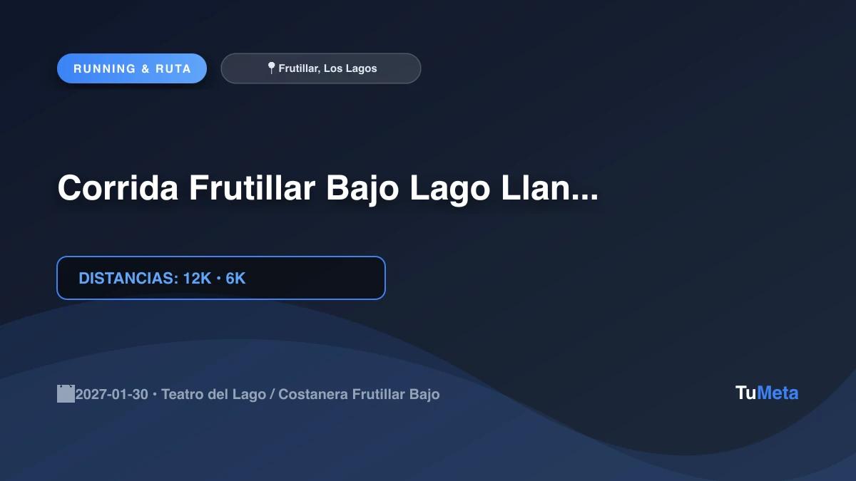 Imagen del evento Corrida Frutillar Bajo Lago Llanquihue 2027