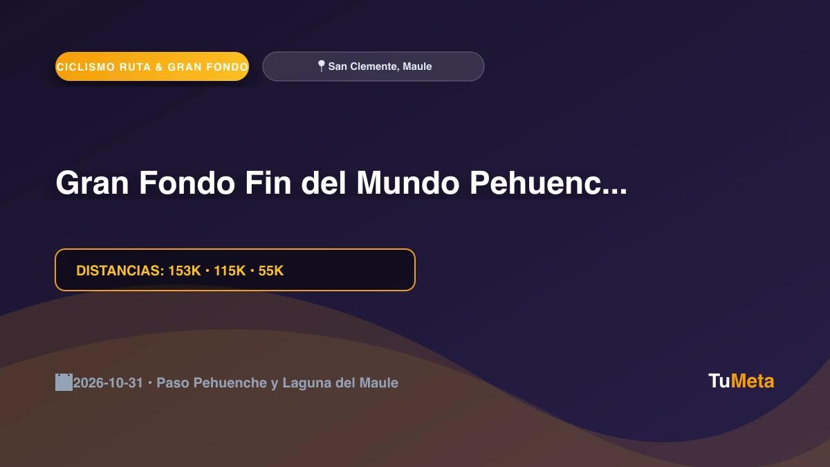 Imagen del evento Gran Fondo Fin del Mundo Pehuenche 2026