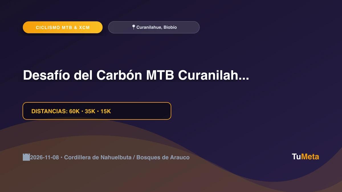 Imagen del evento Desafío del Carbón MTB Curanilahue 2026