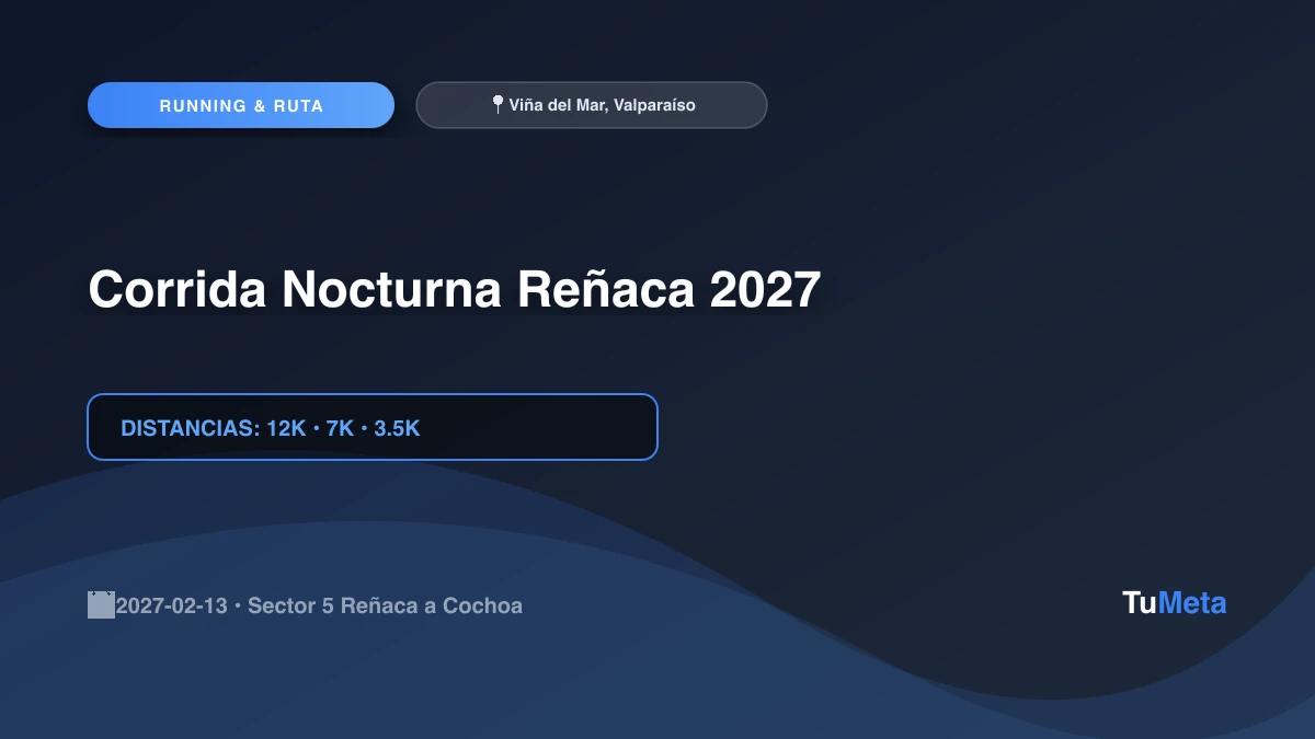 Imagen del evento Corrida Nocturna Reñaca 2027