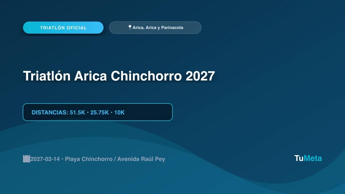 Imagen del evento Triatlón Arica Chinchorro 2027