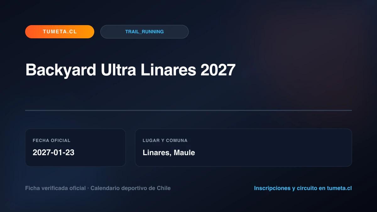 Imagen del evento Backyard Ultra Linares 2027
