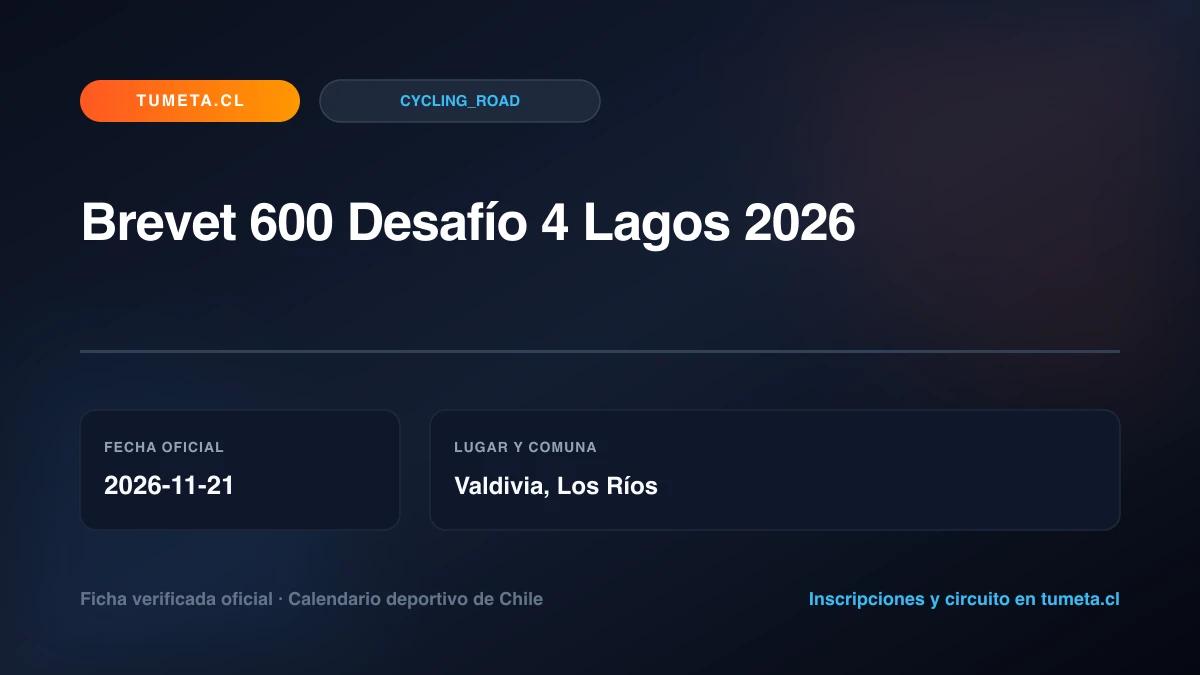 Imagen del evento Brevet 600 Desafío 4 Lagos 2026