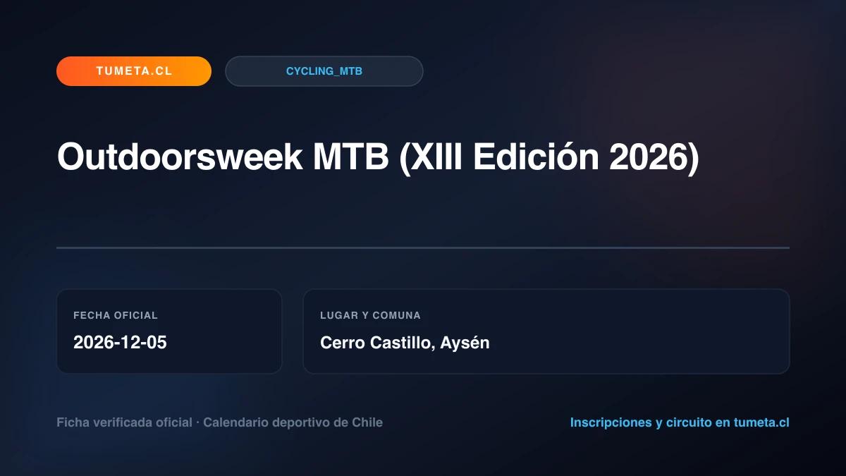 Imagen del evento Outdoorsweek MTB (XIII Edición 2026)