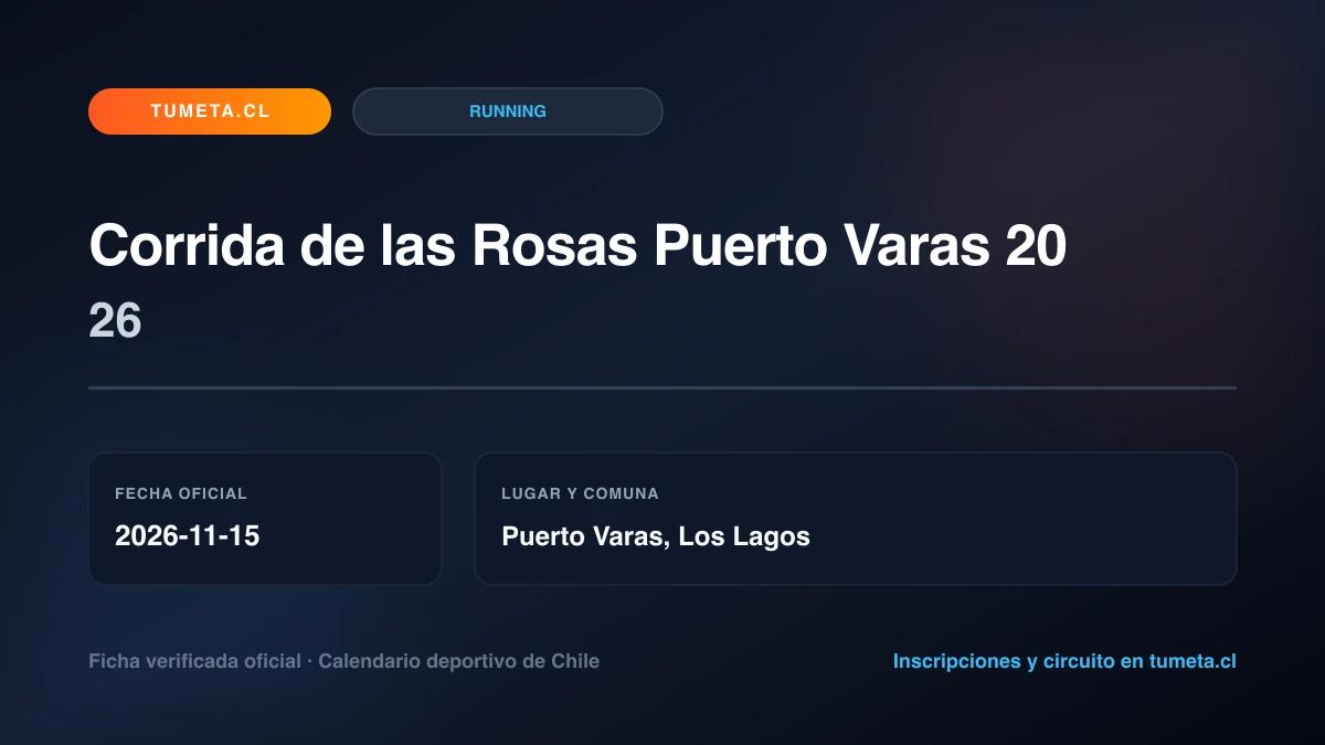 Imagen del evento Corrida de las Rosas Puerto Varas 2026